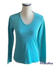 -long sleeve top, v neck, size small