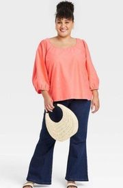 Women plus size orange top. Size 1X