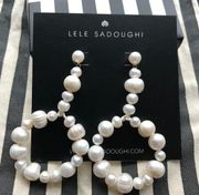 NWOT Lele Sadoughi  Pearl hoopEarrings