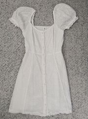 White Puff Sleeve Summer Dress