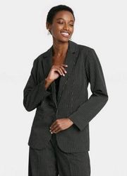 A New Day Black/White Pinstripe One Button Blazer Sz XS NWT MSRP: $40