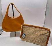 NWT UNIVERSAL THREAD FURRY CLUTCH AND CUTE HANDBAG BUNDLE