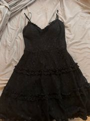 Black lace hoco dress