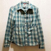 The North Face Teal & Mint Flannel Medium