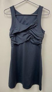 Athleta Draped Tunic Dress charcoal