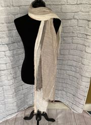multipurpose semi sheer scarf/wrap/shawl w/fringe hem