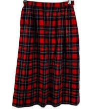 Pendleton Authentic Royal Stewart Tartan Pleated Skirt Midi Lined Pockets 6 26"