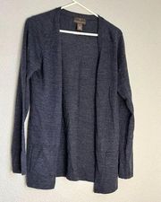 Fenn Wright Manson Cardigan Womens Sz L  Navy 100% merino wool