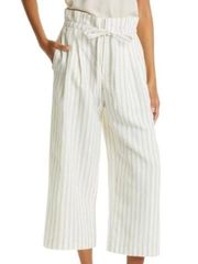 Club Monaco annreanahh striped paper bag wide leg pants 6