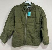 NWTs Hayden Olive Green Quilted Jacket