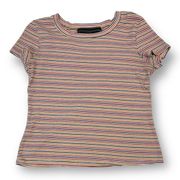 Polly & Esther Striped Vintage Tee Size Small