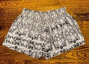 MIKOH SILK BLACK & WHITE SHORTS