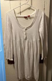 Cute White Cover Up Dress