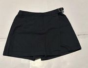 Gap Skort Skirt Black Layover Side Buckle Belt Women’s 10