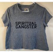 SPIRITUAL GANGSTER BE HAPPY & FREE TEE SZ SMALL