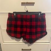 Target Flannel Pajama Shorts Size M NWT