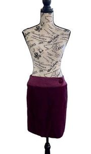 Bennaz Sarappour purple velour pencil skirt 3