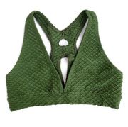 Booty by Brabants BBB Croco Skin Sports Bra Top Evergreen One Size