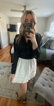 White Floral Lace Skirt