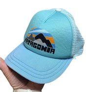 Patagonia One Size Trucker Hat Snapback Light Blue Mesh Back Adjustable