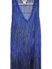 Jordan Taylor blue sheer dress coverup size large