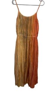 FRYE silk blend tie dye midi dress