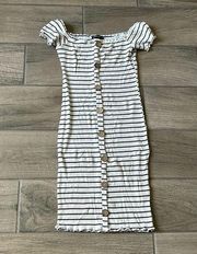 Popular basics stripe fitted dress