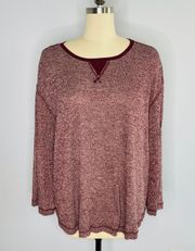 Zinfandel Ionna Ongoing Bell Sleeve Ribbed Henley Top- 2X- NWT