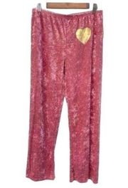 Women’s Velvet Heart Sleep Lounge Pants Medium New