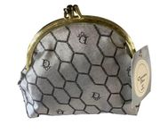 Vintage Dior makeup bag with mirror or coin purse 1980s rare silver monogram bag