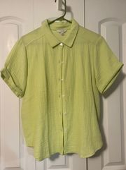 Green Button up Shirt