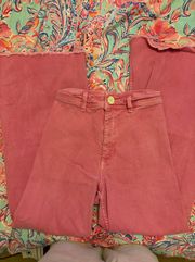 marine straight jeans pink