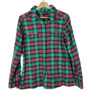 Patagonia  Green & Pink Plaid Fjord Flannel Button Down Shirt 8