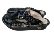 Alegria ALG-504 Classic Floral Black Patent Clogs