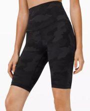 Lululemon Align Super High Rise Short 10" Heritage Camo Deep Coal size 4 NWT