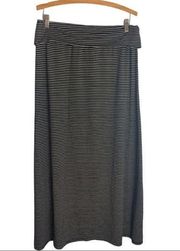 Two by Vince Camuto black/white striped maxi skirt