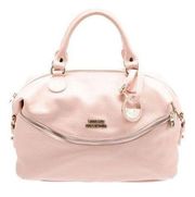 VERSACE COLLECTION Pebbled Leather Pink Handle Bag