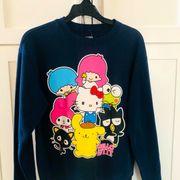 NEW Sanrio x  and Friends Pullover Navy Blue Sweater Women’s S /Small