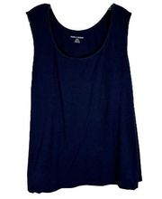 Jessica London  30 32 Tank Top Navy Blue Stretch Cotton Solid Cami Women 739