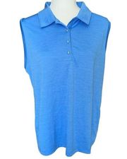 IZOD Golf Light Blue Sleeveless Collar Shirt Size XL