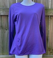 ASICS Purple long sleeve athletic top without finger holes