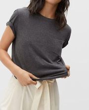 Everlane The Organic Cotton Box-Cut Tee Grey Size X-Small NWOT