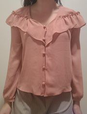 Sheer Ruffle Blouse