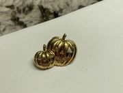 Signed Avon Lapel / Tie Tack Pin Gold Tone - Halloween Jack O Lantern