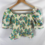 NWT River Island Smocked Floral Top size 12 / Medium