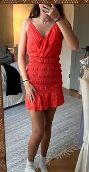 red mini dress