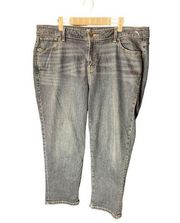 Lane Bryant Mid‎ Rise Essential Stretch Girlfriend Crop Jeans Sz 18