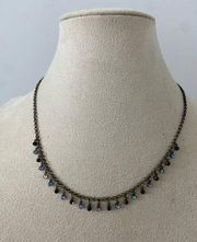 Lia Sophia blue gem necklace