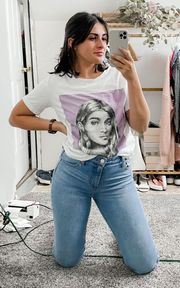 MNG Woman’s Portrait Graphic Tee Shirt