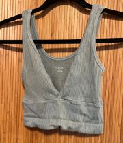 Out From Under Ribbed Sage Green Bra Bralette Top